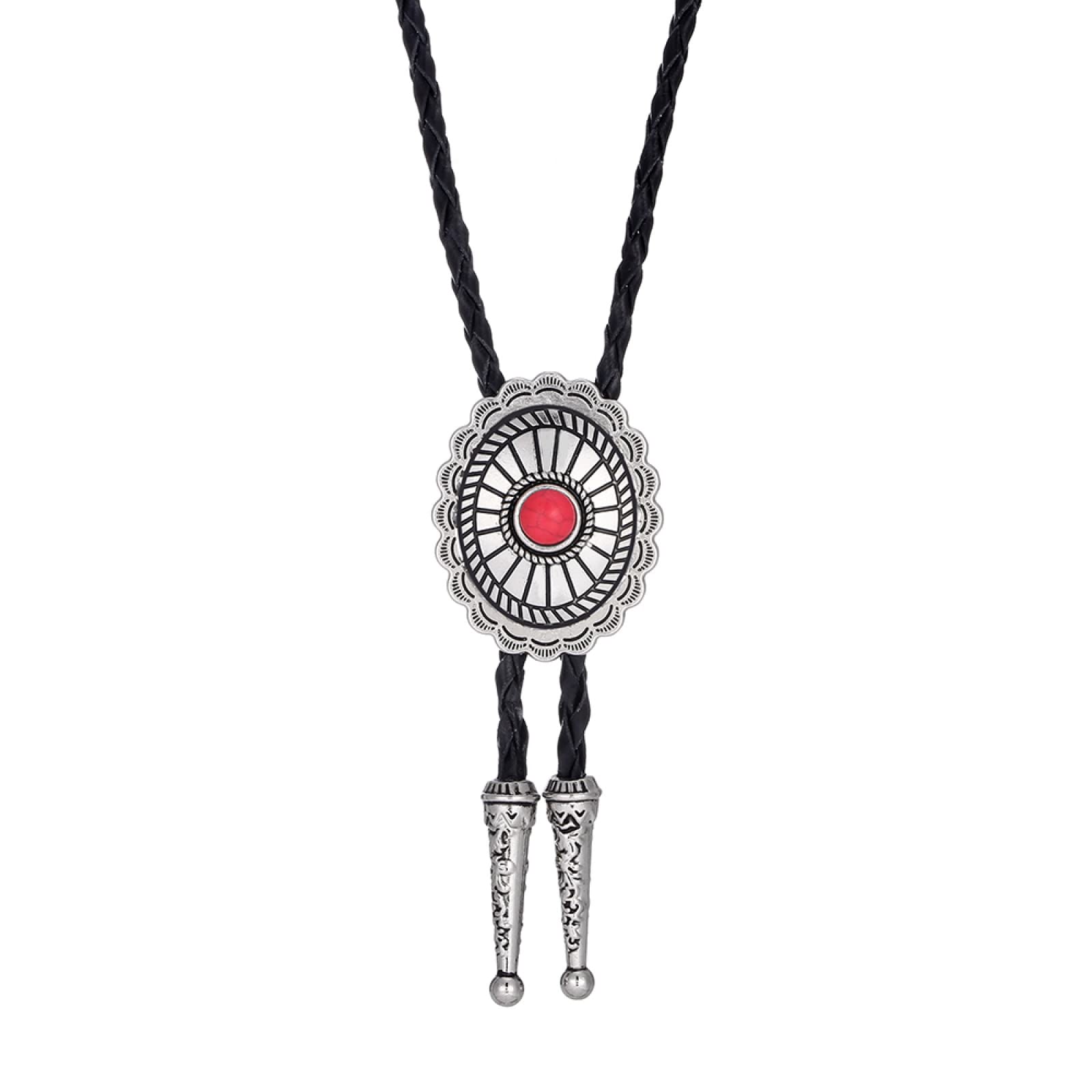Bolo Cravate Homme Cadeau Idéal Original avec Pierre Turquoise et Cordon Cuir - 5