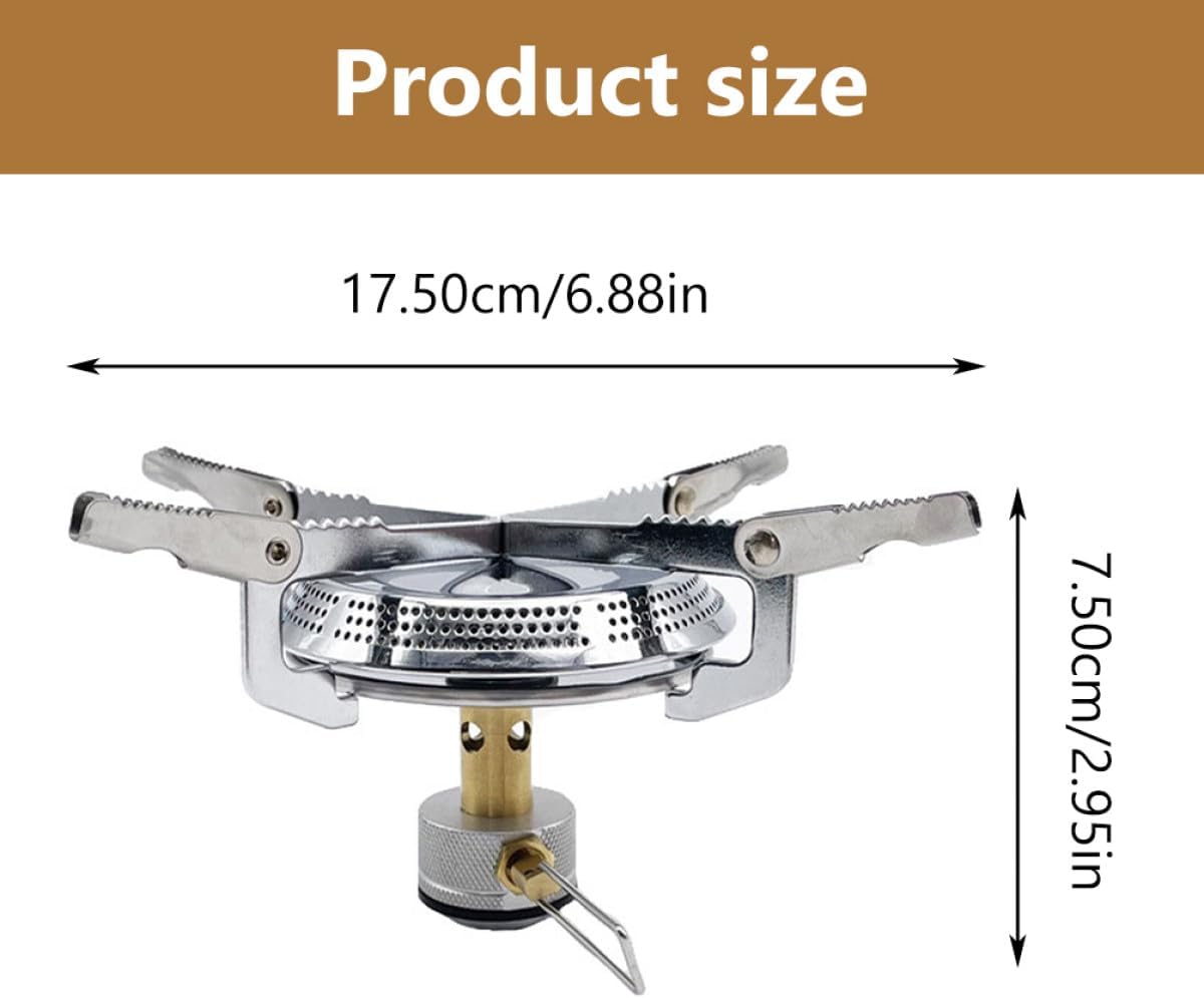 Portable Camping Stove Burner Metal Outdoor Cooking Stove High Power Lightweight for Hiking and Picnic Use