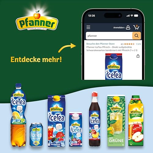 Pfanner Ananas Nektar – Fruchtnektar mit leicht säuerlichem bis süßem Geschmack mit Vitamin C – Mind. 50% Ananassaft (1 x 2 l)