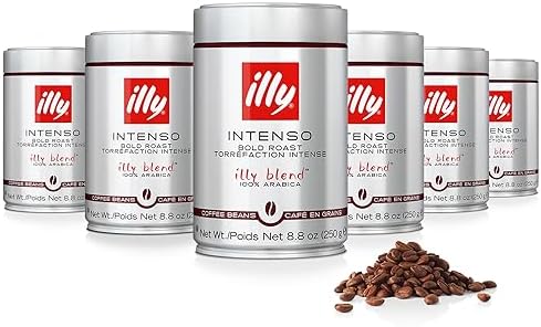 illy Whole Bean Coffee, Intenso Bold Roast, 8.8oz, 6 Pack