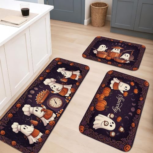 Alfombras de cocina Ghost de diseño exclusivo suave y acolchado violeta 5