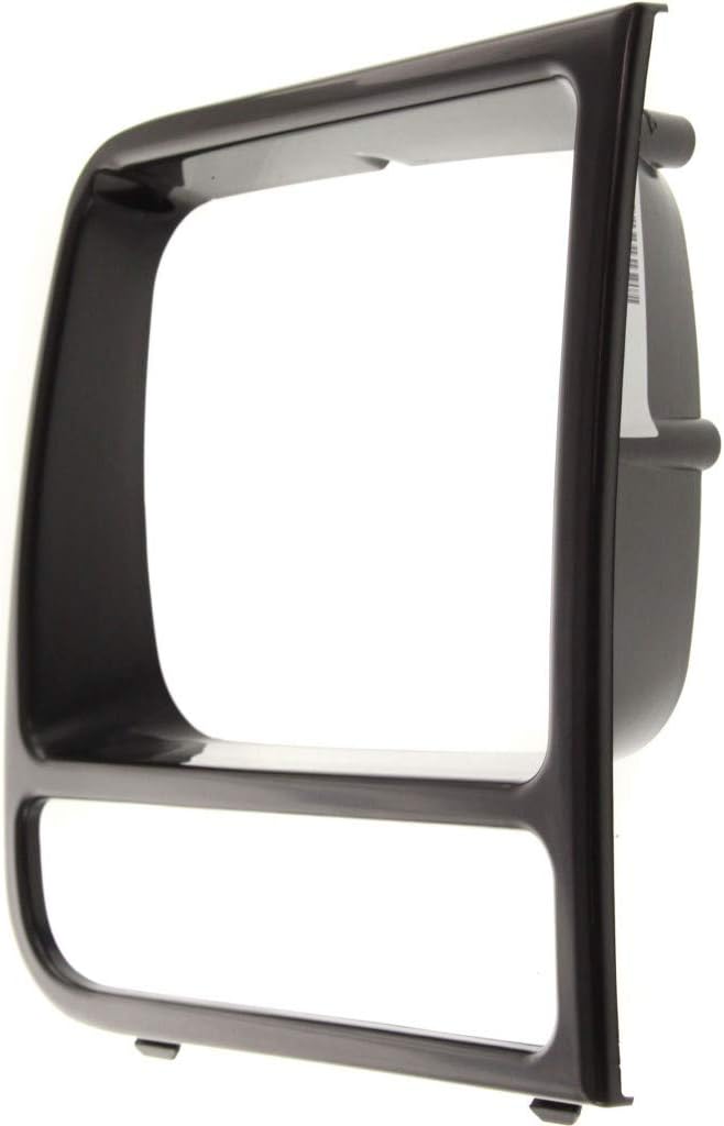 KarParts360 For Jeep Cherokee 1998 1999 2000 2001 Headlight Bezel Passenger Side | Gloss Black | Limited/Classic Models | Replacement For CH2513156 | 5EM72SW1