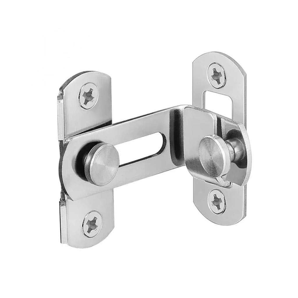NVSFZGIYG 90 Degree Sliding Doors Locks Latch Right Angle Stainless Steel Door Buckle for Household Bedroom Supplies Ornaments(E)
