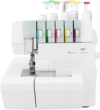 Professional Heavy-Duty Coverstitch Serger, Semi-Industrial Overlock Machines, Sewing Machines, with 2-3-4-5 Stitch Capability, Trim Trap, Snap-on Presser Feet for Beginners and Professionals