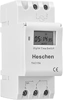 Heschen Digitális LCD Heti Programozható Időkapcsoló Relé 220-240V 16A DIN Sínre THC15A 1