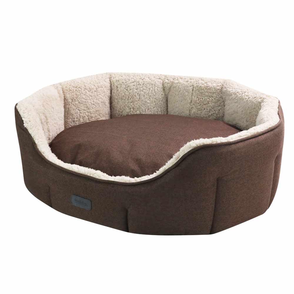 Nobby Komfort Bett oval LICA braun 86 x 70 x 24 cm