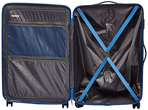 Image of American Tourister Bricklane Hard Large Check-inLuggage Trolley Bag , Blue , 79cm, Blue, 79cm, colorful