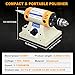Angelbecke Jewelry Polisher, Adjustable Speed Polishing Machine, Multi-Function Bench Lathe Polisher, Bench Grinder Used for Jewelry, Dental, Metal, Manual DIY