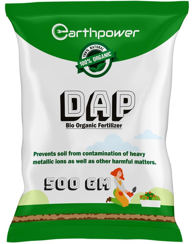 EarthPower Organic DAP Fertilizer for Plants, Crops, Home Plants & Gardening - All Purpose Bio Fertilizer 500 gm