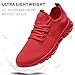 Men's Running Shoes Slip On Walking Comfortable Tennis Breathable Non Slip Athletic Gym Workout Cross Training Fashion Red Sneakers,12