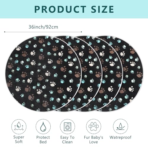 4-Pack-Whelping-Pads-Washable-for-Dog-Waterproof-Pet-Pads-Dog-Pee-Pads-Reusable-Training-Pads-Absorbent-Round-Whelping-Pad-Floor-Pad-Dog-Bed-Mat-Puppy-Pad-for-Crate-Potty36-Inch-Dark-Gray - Cucciolini Doodles   4-Pack-Whelping-Pads-Washable-for-Dog-Waterproof-Pet-Pads-Dog-Pee-Pads-Reusable-Training-Pads-Absorbent-Round-Whelping-Pad-Floor-Pad-Dog-Bed-Mat-Puppy-Pad-for-Crate-Potty36-Inch-Dark-Gray