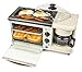 Nostalgia BSET100BC Retro 3-in-1 Breakfast Station Coffeemaker, Griddle, Toaster Oven, Makes 4 Cups of Coffee, 2 Slice, Bisque