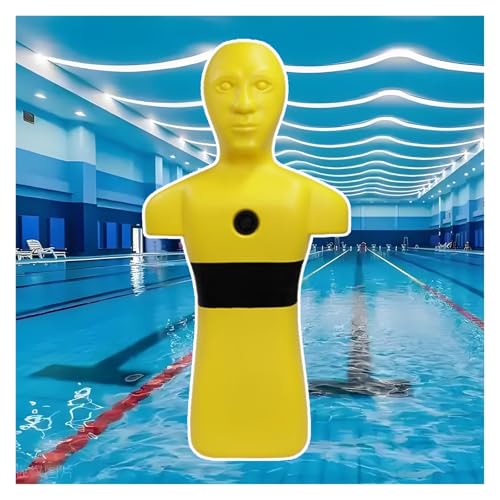 MZZKFC Pool Rescue Training Dummy 4 Pack, Realistic PE Water Rescues Training Dummys with 3 Holes, Can Add Water and Sand?40in Water Life-Saving Training Manikin Orange & Yellow(4 pcs Yellow)