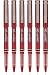 Pilot Precise V7 Stick Rolling Ball Pens, Fine Point, Red Ink, 6 Pens.