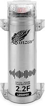 Lanzar 2.2 Farad Digital Power Capacitor, High-Performance Car Audio Accessory with Blue Digital Display Voltage Readout and LED Flash, Over Voltage Protection, Mounting Hardware, DC 12-24V