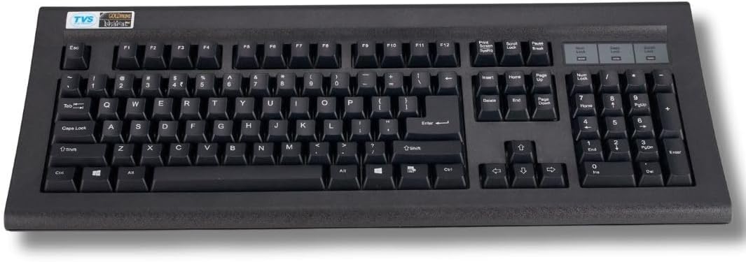 TVS ELECTRONICS Gold Prime Mechanical Wired Keyboard | Dustproof Key switches | Guaranteed 50 Million keystrokes | 1.5 Meter USB Cable, USB Gold Keyboard (Black)