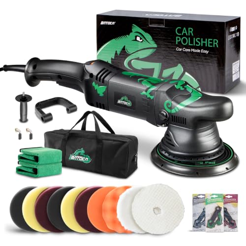 BATOCA 6 Dual Action Random Orbital Car Polisher, 700W Automotive Paint Buffer Kit, 6 Variable Speeds DA Buffer for Car Detailing, with Foam Pads for Waxing,Buffing,Sanding,Polishing