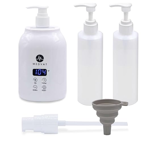 Calentador de gel con pantalla digital, temporizador integrado, calentador para crema de masaje, loción y aceites, temperatura ajustable para el