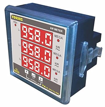 Yokins Digital Three Phase Kilo Watt Meter Y9-KW, Ac /5A, 500V (Ct/Pt Selectable)