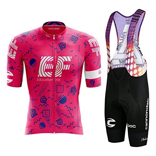 Ternos de ciclismo masculinos de manga curta para uso ao ar livre, altamente elástico, absorvente de