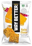 Way Better Snacks Sprouted Gluten Free Tortilla Chips, Nacho Cheese, 12 Count