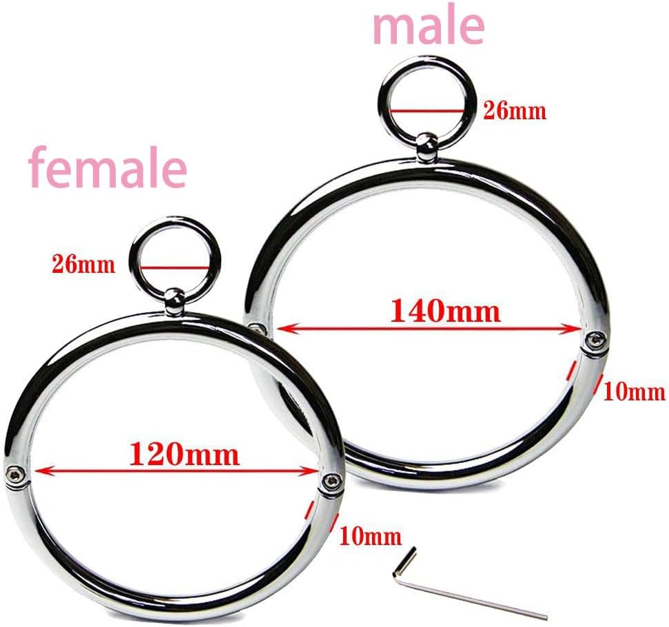 BDSM Metal Round Collar with O-ring Sex Toys Slave Collar Restraint Choker Bondage Restraint Women Men SM Sex Toys