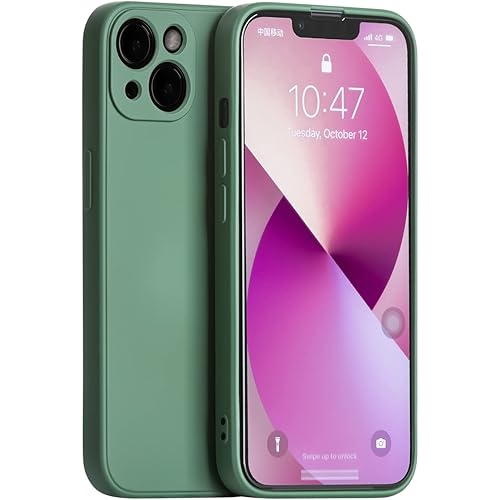 Panda Baby iPhone 13 シリコンケース レンズ全面保護 (ミッドナイトグリーン)