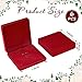 Yinkin 6 Pcs Velvet Jewelry Set Box Jewelry Display Case Earring Ring Bracelet Necklace Gift Box Pearl Necklace Storage Case for Wedding Travel Anniversary Valentines(Wine Red)