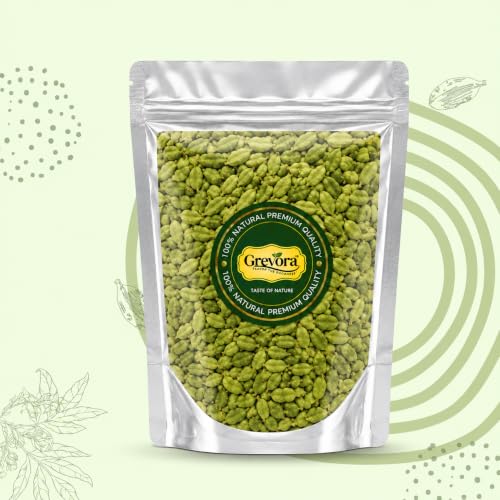 Image of Grevora Premium Kerala Idukki Green Cardamom (Elaichi) 500g | Large 8+ mm Bold Pods | Handpicked, Naturally Aromatic & Premium Quality Spice | Fresh Whole Elaichi for Tea, Sweets, Desserts