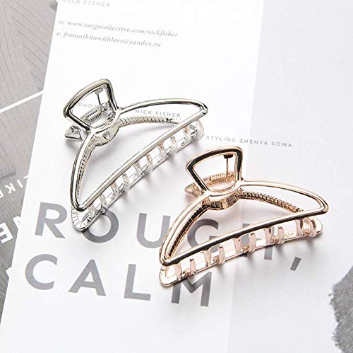 image for TANG SONG 4PCS Large Metal Hair Claw Clips Hair Catch Barrette Jaw Cla