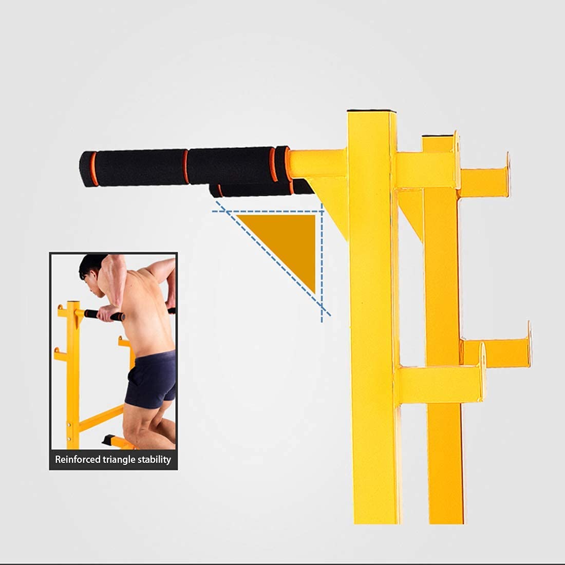 OTQEFTN Bodybuilding Squat Rack Multifunctional Barbell Rack Steel Squat Stands Barbell Split Stands Piece Exercise Fitness Equipment, Maximum Load 300 Kg