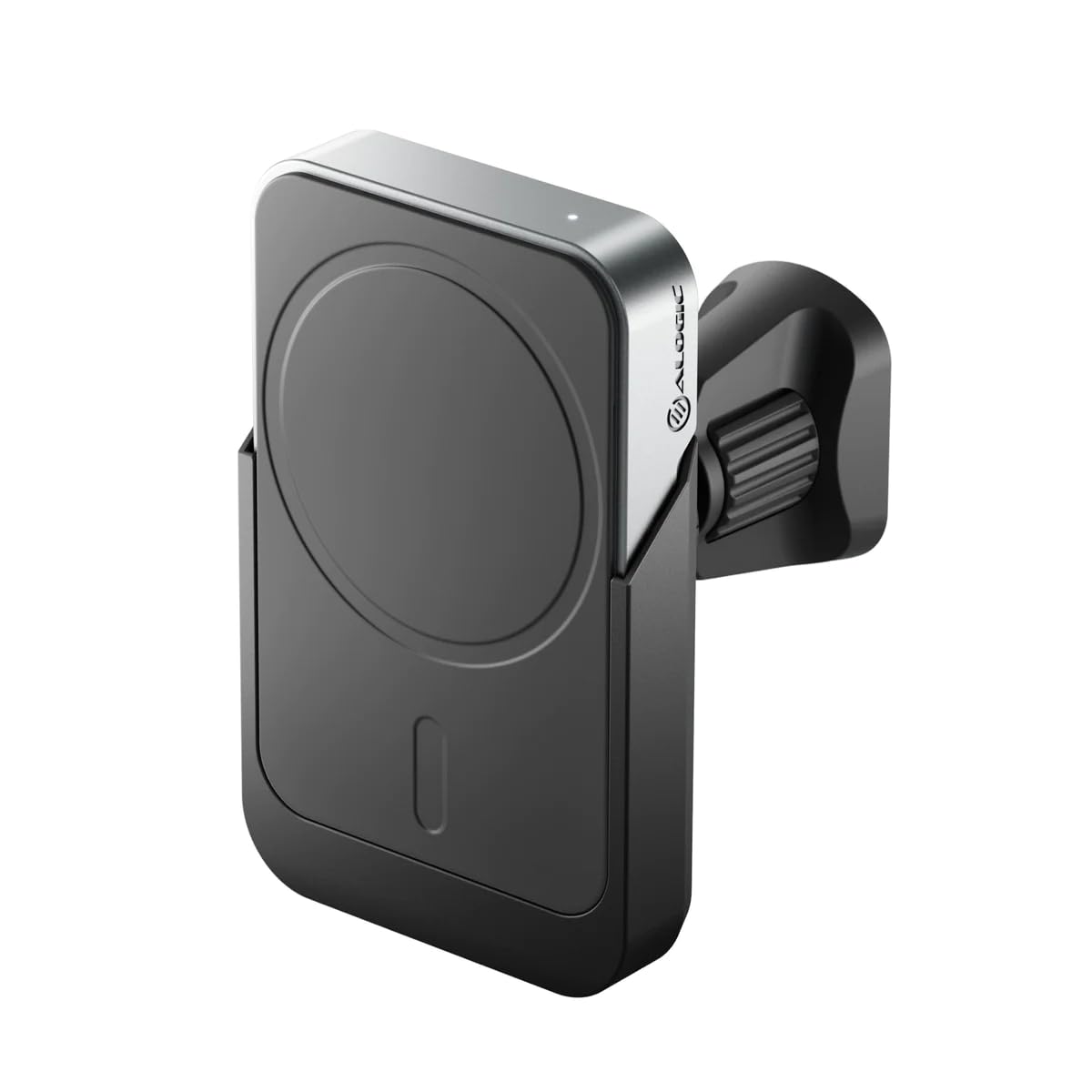 ALOGIC Matrix Universal Magnetic Wireless Car Charger | Car Phone Holder with Wireless Charging | 15W Fast Charging | MagSafe & Qi Compatible | 180° Adjustable Angle| Magnetic Ring Included.