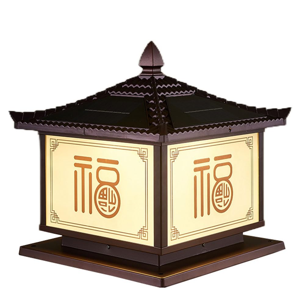Luce solare impermeabile per recinzioni di cancelli, illuminazione paesaggistica esterna, facile da installare, lampada a pilastro ad energia solare per cortile vialetto giardino