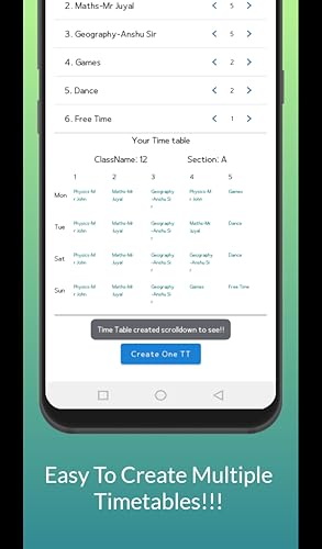 TimeTable-Maker: Make Multiple Classes Time tables at once!!! For colleges/schools/students