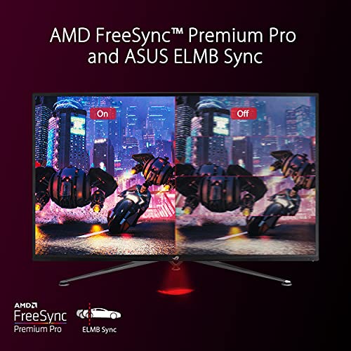 Asus Rog Strix 43” 4K Hdr Dsc Gaming Monitor (Xg43Uq) - Uhd (3840 X 2160), 144Hz, 1Ms, Hdmi 2.1, Extreme Low Motion Blur Sync, Freesync™ Premium Pro, Displayhdr1000, Dci-P3 90%, Displayport, Usb,White #TOP5