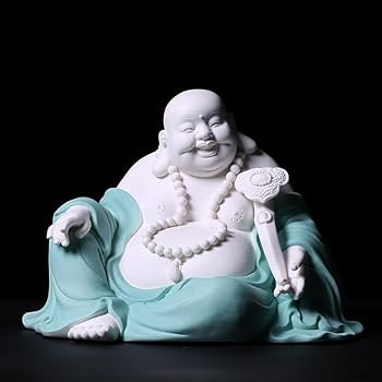 Amazon｜仏像 大仏 仏陀 9 インチセラミック笑う仏像ハッピーかわいい