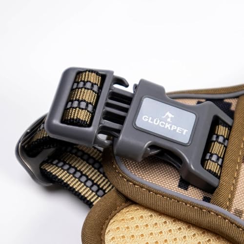 Arnés Táctico para Perros Medianos y Grandes, Antitirones, Reflectante, Uso Profesional, M, Camuflaje Desierto - imagen 5