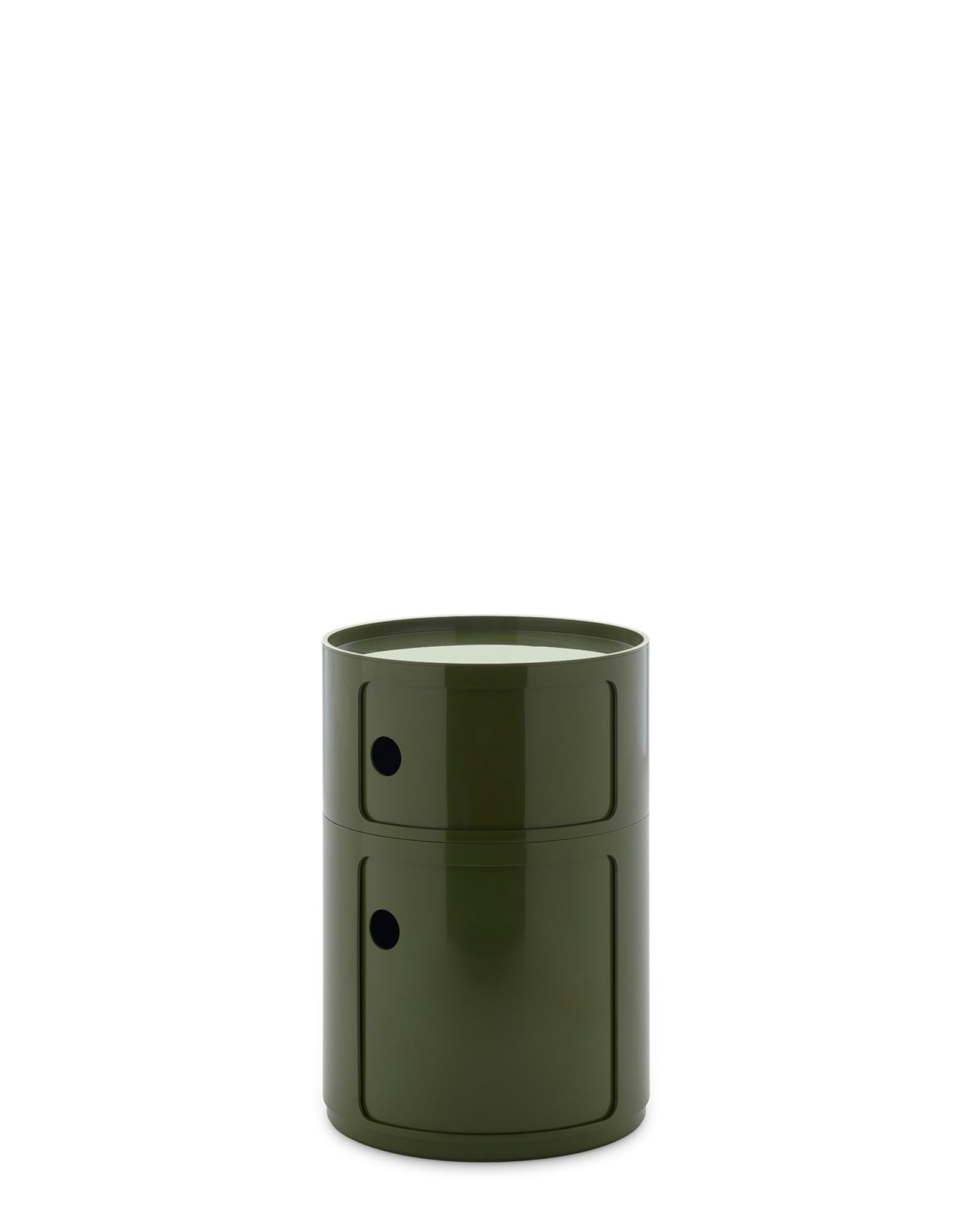 Kartell Componibili Big, Mobile Contenitore 2 Elementi, Diametro 42 cm, Verde