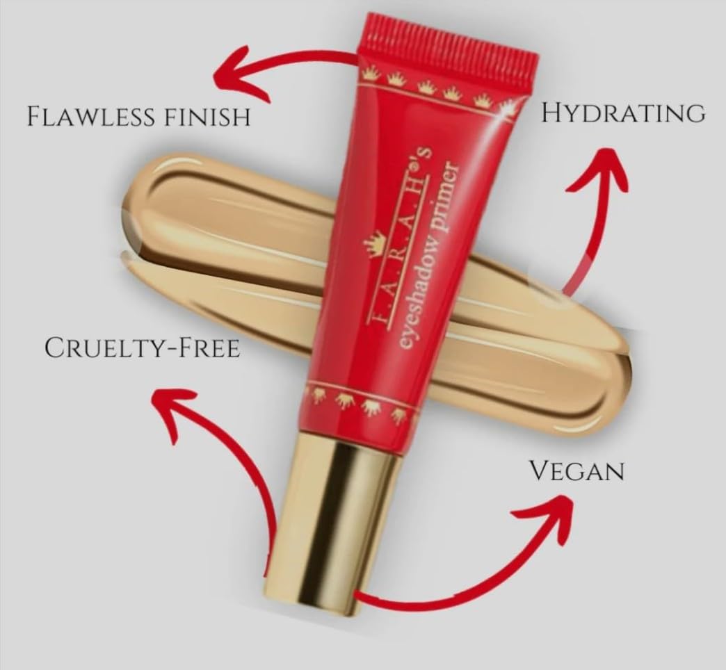 F.A.R.A.H Eye Essentials Duo - Hydrating Eyeshadow Primer & 18HR Black Velvet Liquid Eyeliner for Long-Lasting, Crease-Free Eye Looks