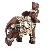 Bien fait : les figurines d'éléphants porte-bonheur Feng Shui sont élégamment décorées, de taille appropriée, faciles à placer et n'occupent aucun espace, et présentent des détails exquis et un fond antidérapant soigneusement conçu.