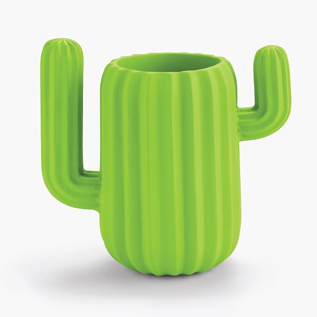 MUSTARD - Cactus Desktop Organizer I Pen Holder with Magnetic Section I Pen Holder for Desktop I Desktop Organizer I Pencil Holder I Funny Organizer for Desk I Funny Pen Pot I Cactus - Green