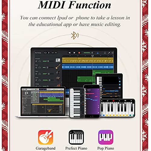 ZTBGY Piano numérique pliable, piano numérique débutant, 88 touches, semi-lesté, Bluetooth portable avec sac de piano… - Les Beatles, Paul McCartney, John Lennon, RIngo Starr, George Harrison ZTBGY Piano numérique pliable, piano numérique débutant, 88 touches, semi-lesté, Bluetooth portable avec sac de piano… – Image 6
