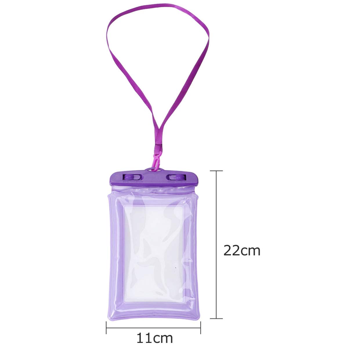 KALLORY 4Pcs Phone Protection Bag Set for Swimming Diving Outdoor Activities Transparent Touch Screen Pouch for Cell Phone Storage Random Color