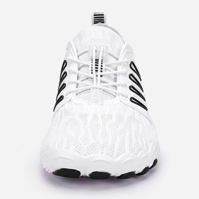 Image of Hike Barefoot Water Shoes for Women Men Footwear, Quick Dry Wide Toe Box Pro Beach Swim Athletic Sports Shoes, Non-Slip Lightweight Aqua Shoe for Pool Hiking Walking Kayaking Diving Surfing