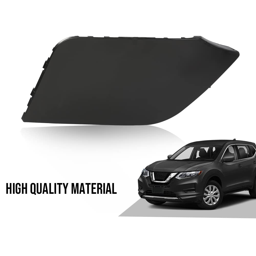 G-PLUS Front Bumper Tow Hook Cover Compatible with Nissan Rogue 2017 2018 2019 2020 Black Towing Eye Cap 622A0-6FL0H