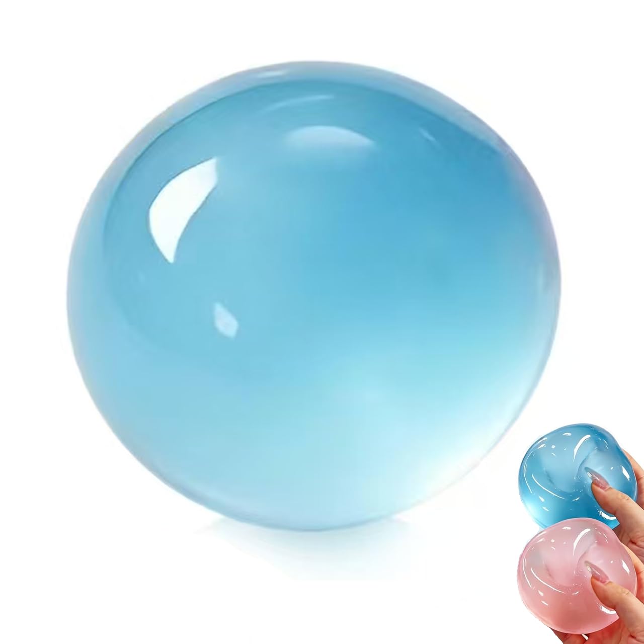 Squishy Fidget Toys, Coconut Oil Squishy Stress Balls, Slow Rising Squishies Ball, Anxiety Relief Squeeze Sensory Toys for Adults Kids, Fidgets Toys for Home Office Funny Gifts(Blue)