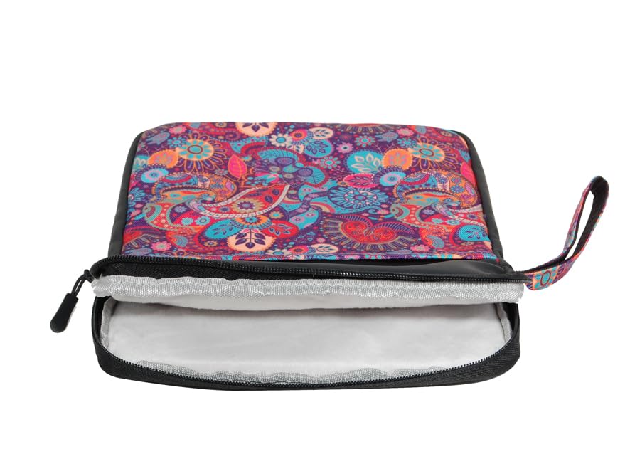 Image of ProElite Tablet Sleeve Case Cover for Upto 11.5 inch for iPad 10.2 /Air 10.9 /Pro 11 / Samsung /Lenovo /Galaxy Tab A9 Plus /S8 /S9 /Realme Pad /Honor Pad X9 /Xiaomi Mi pad 7 /Redmi Pad /Oneplus Pad, Black Paisley