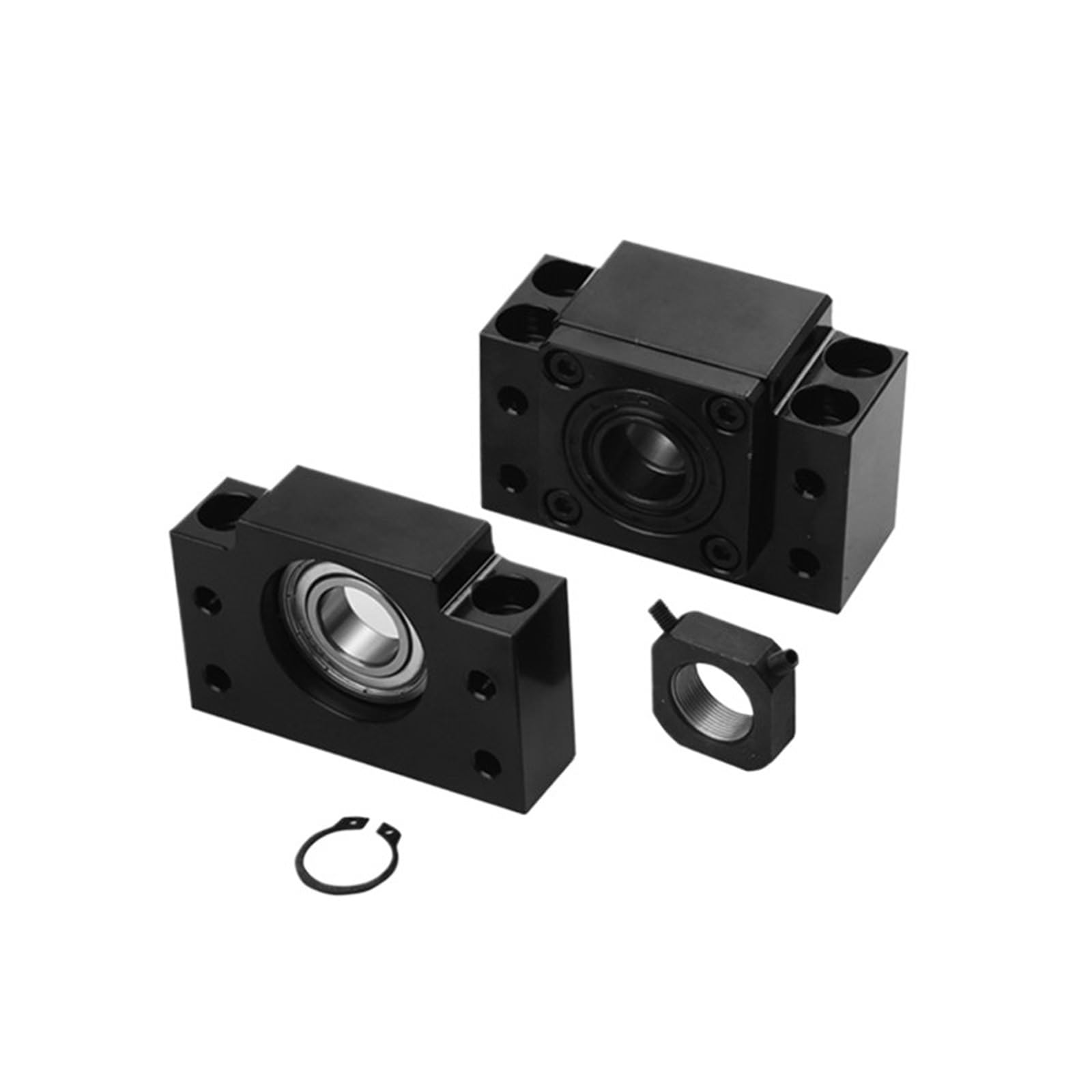 Vis à billes anti-jeu Kit De Vis À Billes SFU1605, Extrémité Usinée Avec BKBF12 + Porte-écrou + Accouplement(500mm)