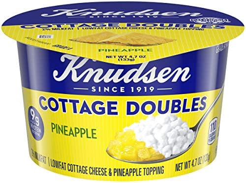 Knudsen Cottage Doubles Lowfat Cottage Cheese & Pineapple Topping with 2% Milkfat (4.7 oz Cup)