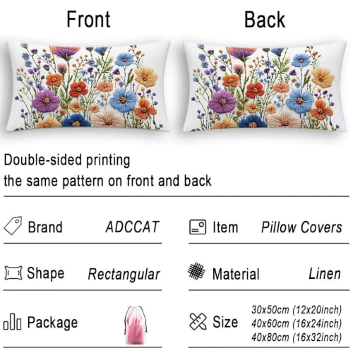 Housse coussin extérieur imperméable fleur 40x80 pour protéger vos oreillers de sofa